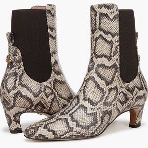 Sam Edelman Margo Snakeskin Ankle Boots Women’s Booties 6.5 M NIB